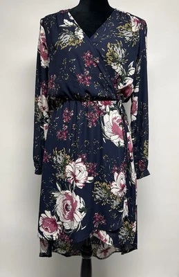 Vestido envolvente floral azul marino Maurices para mujer mediano de gasa boho Western Cottage Foto 1 de 4