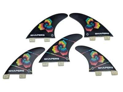 Shapers Fins SURFBOARD Small AM3 Channel Islands Al Merrick TRI Quad 5 FIN  FCS - Image 1 of 4