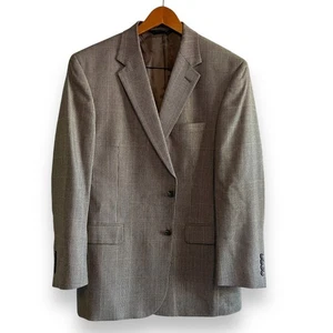Jos. A. Bank Men's Silk Wool Glen Plaid Sport Coat Blazer Gray Size 44R - Picture 1 of 6