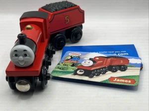 Thomas & Friends Wooden Railway Train JAMES & TENDER 2003 NEW WITHOUT PACKAGING - Picture 1 of 6