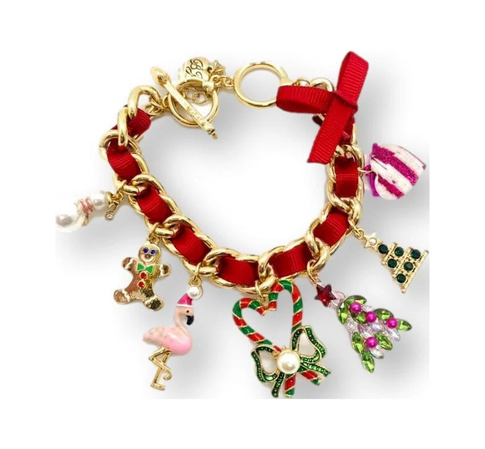 Pulsera Betsey Johnson Holiday Whimsy Charm para mujer (árbol de Navidad, Foto 1 de 1