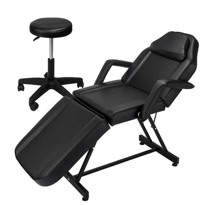 Cama facial de masaje silla de mesa ajustable belleza spa salón tatuaje belleza-negro Foto 1 de 4