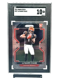 Ja'Marr Chase Graded 10 Rookie Card 2021 Panini Prizm Rookie #337 (RC) Jamar - Picture 1 of 2
