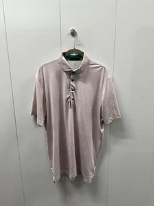 Greyson Polo Mens M Pink Geometric Golf Performance Hybrid Stretch Flex - Picture 1 of 4