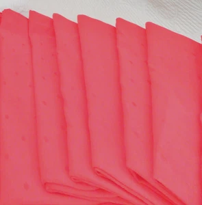 Kate Spade NY Set 8 Red Dot 20" Squ Napkins 56Cott/44Poly Fold Miter Hems - Picture 1 of 4