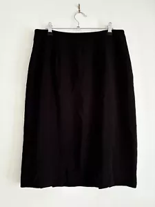 PERRI CUTTEN Ladies Skirt Size 14 Black BNWT Knee Length Split Straight Pencil - Picture 1 of 10