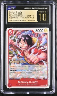 Monkey D. Luffy One Piece 2023 Tournament Pack Vol. 5 #ST01-012 CGC 10 Pristine - Image 1 of 2