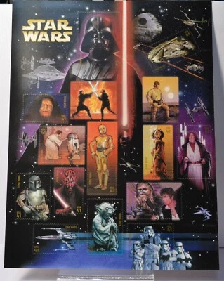 SET DE ANIVERSARIO DE PERSONAJES DE STAR WARS DE UNA HOJA Foto 1 de 4