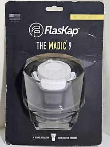 FlasKap The MADIC 9 Tumbler Lid Liquor Kap Reserve Lid 30oz White Top - Picture 1 of 6