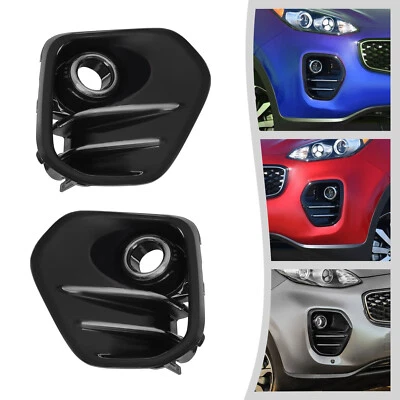 For 2017 2018 2019 Kia Sportage EX Black Fog Light Cover Right & Left Side new — 第 1/4 张图片
