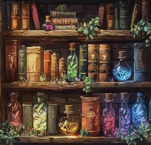 Books Pot Shelf Paint by Numbers Kit for Adults Beginner,DIY Easy Adult Paint by - Picture 1 of 5