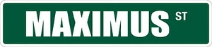 *Aluminium* Maximus 4" x 18" Metall Neuheit Straßenschild SS 2563 - Bild 1 von 2