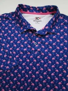 Mens XL Johnston & Murphy XC4 SS polo shirt flamingo blue - Picture 1 of 6
