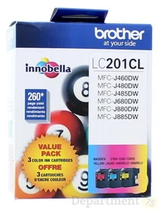 Brother LC201CL Ink Cartridge (Magenta/Cyan/Yellow) - Picture 1 of 2