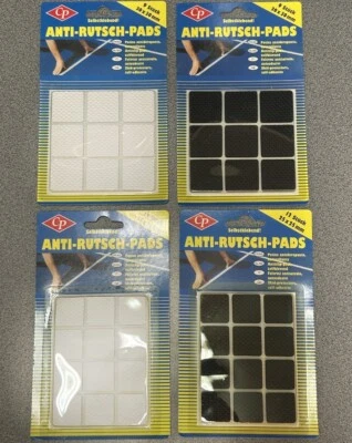 ANTI RUTSCH PADS SELBSTKLEBEND Möbel Stuhl Gummi Antirutsch Aufkleber rund eckig - Bild 1 von 4