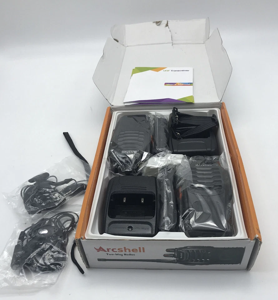Arcshell AR-5 Two-Way Radio with Earpiece - 2 Pack