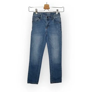 Cherokee medium wash skinny denim jeans adjustable waist distressed girl's 7 - Picture 1 of 3