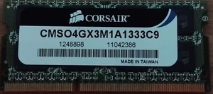 Corsair 4 GB PC3-10600 DDR3-1333 SO-DIMM 204-pin LAPTOP RAM MEMORY - Picture 1 of 2