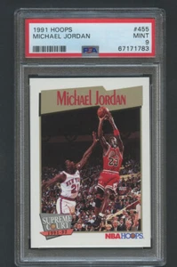 1991 HOOPS MICHAEL JORDAN #455 PSA 9 MINT - Picture 1 of 2