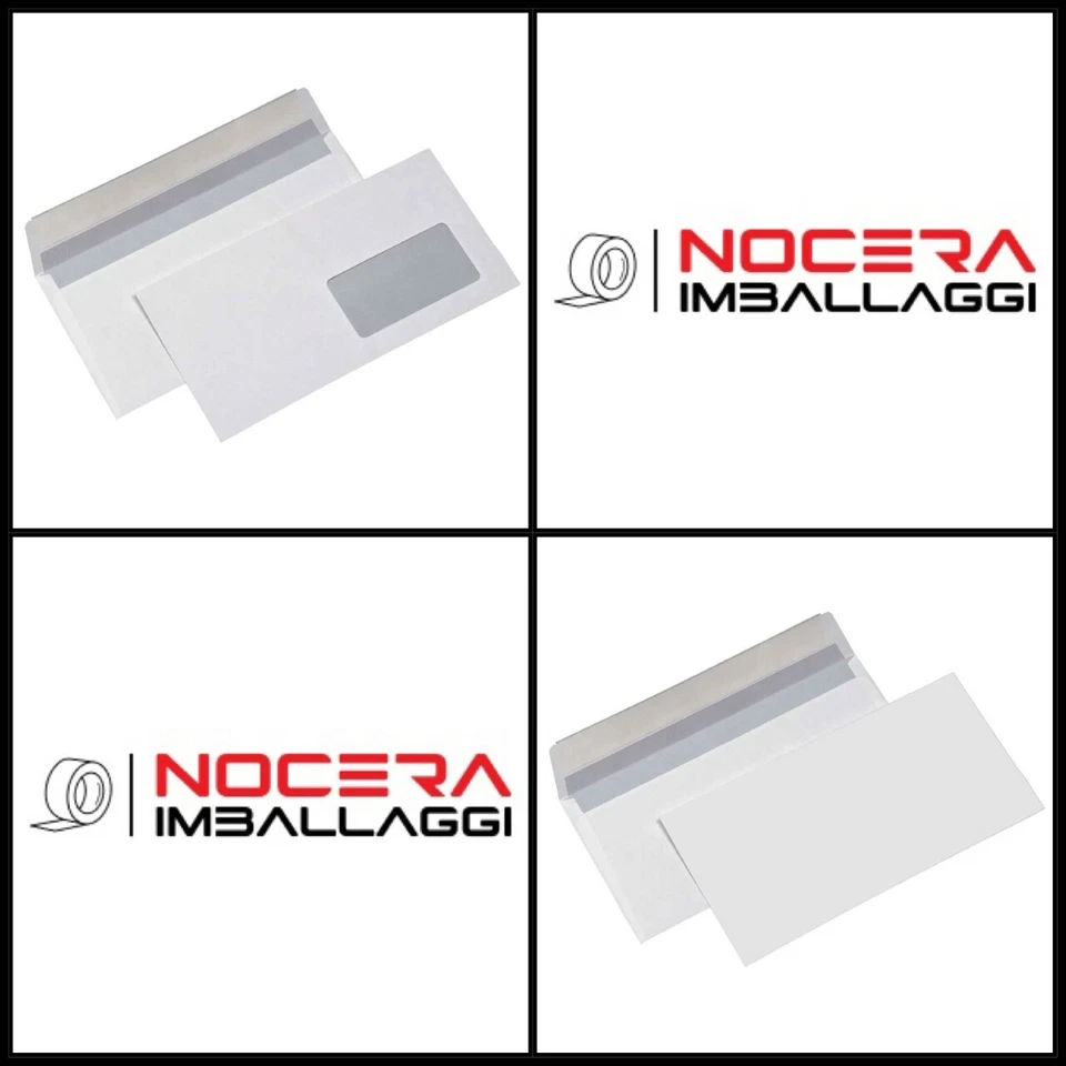 BUSTE COMMERCIALI DA LETTERA BLASETTI 11X23 CM, 80G BIANCHE CON / SENZA FINESTRA