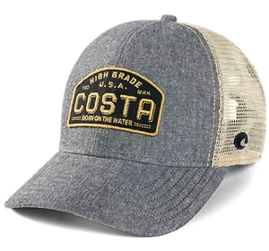 COSTA REG FIT TRUCKER HIGH GRADE FQS900018 HAT GREY ONE SIZE MEN NEW W TAGS - Picture 1 of 2