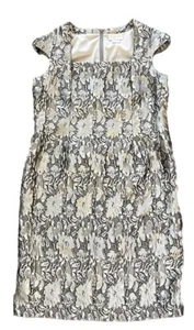 Studibaker Pencil dress Silver screen printed pattern gorgeous 90's size 18 - Picture 1 of 8