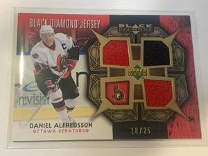 Daniel Alfredsson 18/25 - 2007-08 Black Diamond Jerseys Gold Triple #BDJDA