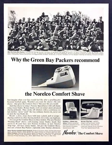 1964 Green Bay Packers Team photo Norelco Electric Shaver vintage print ad - Picture 1 of 1