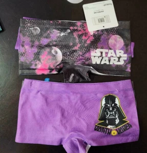 Star Wars Disney Girls Boy Shorts Underwear Size Large 10-12 ~ 2 Pack. ~NWT - Picture 1 of 3