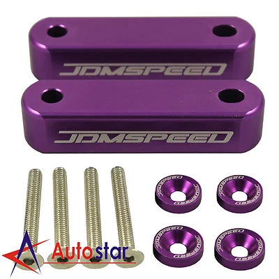 Nuevo juego de elevadores espaciadores de capó púrpura JDMSPEED para Acura Integra Honda Civic Foto 1 de 4