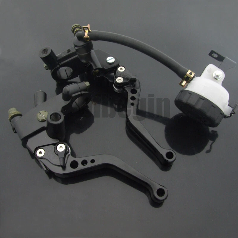 Manillar de freno de palanca de embrague maestro de cable de motocicleta de 7/8""22 mm negro Foto 1 de 4