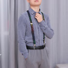 Men's Clip-on Suspenders Adjustable Elastic Y-shaped Braces with Note Print(#5)