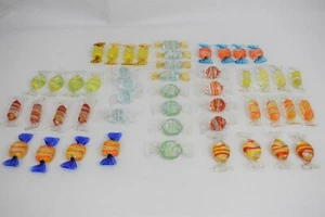 Vintage Murano Kunst Glas bunte Dekoration Süßigkeiten 48 Stück - Bild 1 von 5