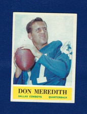 1964 Philadelphia football card #51 Don Meredith Dallas Cowboys VGEX crease