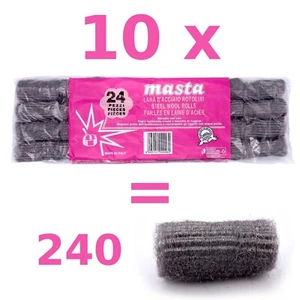240 rotolini Lana acciaio Paglietta fine toglie ruggine lucida per metallo legno - Foto 1 di 7