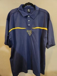 WVU Men's XL Starter Polo Shirt NCAA Heavy Material - Picture 1 of 3