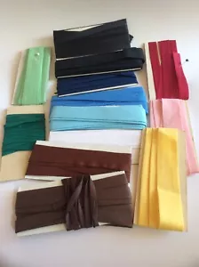 Gemischte Menge 13 teilweise gebrauchtes Schrägband verschiedene Farben Breiten Größen Längen Vintage - Bild 1 von 12