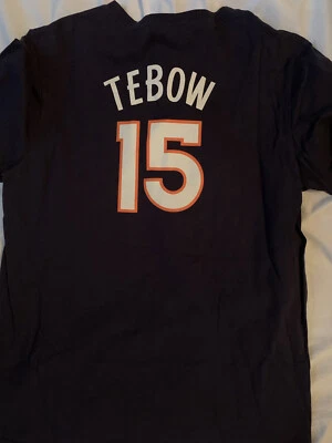 Denver Broncos Tim Tebow女式小号蓝色T恤 — 第 1/2 张图片