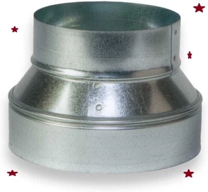 5" to 4" OR 4" to 5" Round Metal Pipe Reducer OR Increaser - Galvanized Steel - Bild 1 von 1