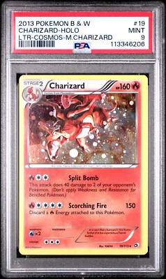 POKEMON LEGENDARY TREASURES CHARIZARD #19 COSMOS HOLO PSA 9 MINT #113346206 - Image 1 of 2