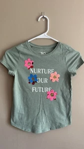 SO Kids The Favorite Tee Nurture Our Future Short Sleeve T-shirt with sequins - Picture 1 of 10