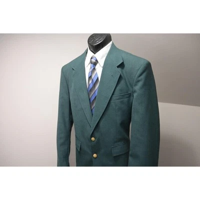 Blazer de Colección Stafford Botón Dorado Chaqueta Deportiva Verde Golf Hecha en EE. UU. Para Hombres 42 L Foto 1 de 4