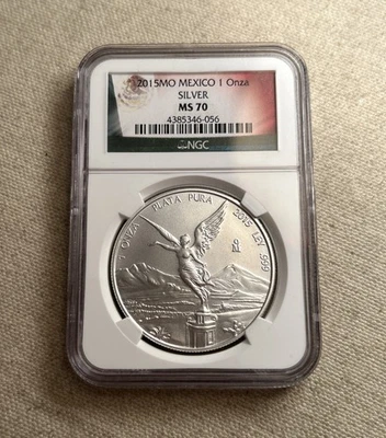 2015 MO Mexico 1 Onza .999 Silver NGC MS70 NICE! - Image 1 of 2