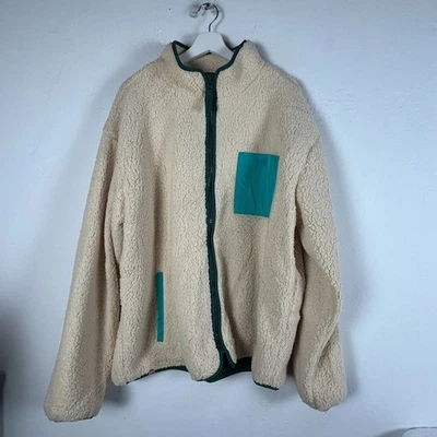 Lego X Target Hombres Sherpa Colorblock Chaqueta XL Marfil Cremallera Completa Bolsillos Forrados Nueva Foto 1 de 4