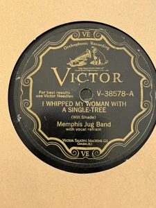 Victor 38578 Memphis Jug Band WHIPPED MY WOMAN.... 1930 78 rpm HEAR E-/V+ - Picture 1 of 4