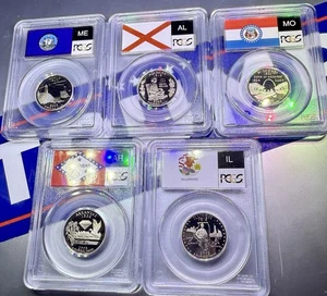 2003-S PCGS69DCAM STATE QUARTER FLAG HOLDER - Picture 1 of 2