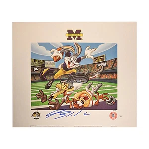 Blake Corum Autographed Signed 19x22.5 Bo Knows Bugs LE 983/1000 Lithograph JSA - Picture 1 of 4