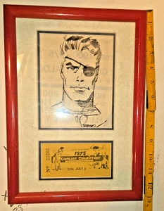 FIRMATO originale Nick Fury agente di SHIELD sul retro di qualche pubblicità 1975 - Foto 1 di 5