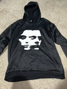 CLASHTOWN 2phace 2 faces XL Black Hoodie Streetwear Style Manfinity Pullover - Picture 1 of 1