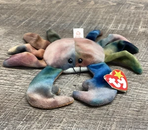 Claude Tie Dye Crab 5th Gen 1996 Retired Ty Beanie Baby Collectible - Picture 1 of 12